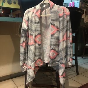 Hua Lan Santa Fe long-short wrap sweater